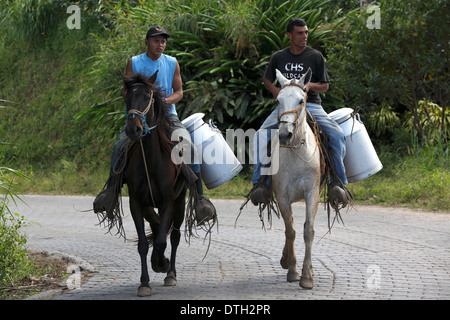 Gli uomini di cavalli, Nicaragua Foto Stock