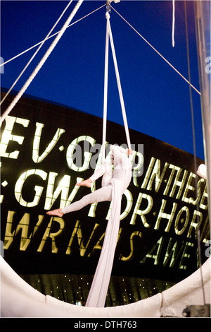 WOW open air show, Roald Dahl Plas, Cardiff Bay. Foto Stock