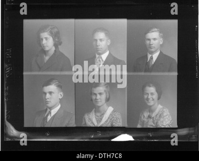 Fotografie ritratte degli studenti della McGuffey High School dell'annuario del 1932, che mostrano la vita e la moda degli studenti durante i primi anni '1930 a Oxford, Ohio. Foto Stock