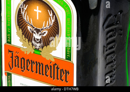 Jagermeister, un tedesco di liquore alle erbe, il principale ingrediente nella popolare bevanda Jagerbomb. Foto Stock
