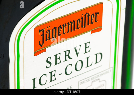 Jagermeister, un tedesco di liquore alle erbe, il principale ingrediente nella popolare bevanda Jagerbomb. Foto Stock