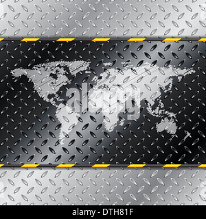 Abstract background industriale design con scarabocchiati mappa Foto Stock