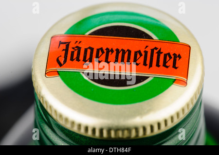 Jagermeister, un tedesco di liquore alle erbe, il principale ingrediente nella popolare bevanda Jagerbomb. Foto Stock