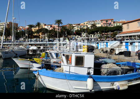 Vista del porto di pesca di sanremo Foto Stock