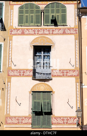 Scorcio del centro storico del villaggio di finalborgo Foto Stock