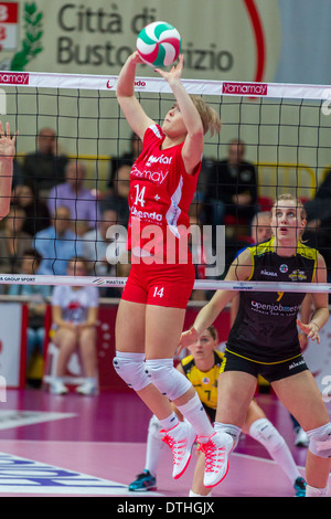 Incontro del campionato di serie A1 Femminile unendo tra Yamamay Busto Arsizio e Ornavasso concluso sul punteggio di 3-0 Foto Stock