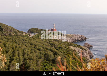 Faro di Punta Carena, Anacapri, Italia Foto Stock