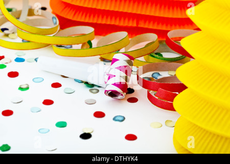 Il carnevale sfondo con glitter e lanterna cinese Foto Stock