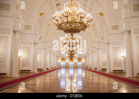 Georgievsky Hall del Palazzo del Cremlino di Mosca Foto Stock