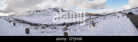 Scena invernale a Serra da Estrela parco naturale, Portogallo Foto Stock