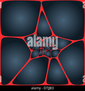 Abstract colorato di rosso esagonale geometrica Foto Stock