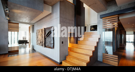 Appartamento di lusso interno in corrispondenza della Repubblica torre, Melbourne Australia. Architetto: Fender Katsalidis, 2002 Foto Stock