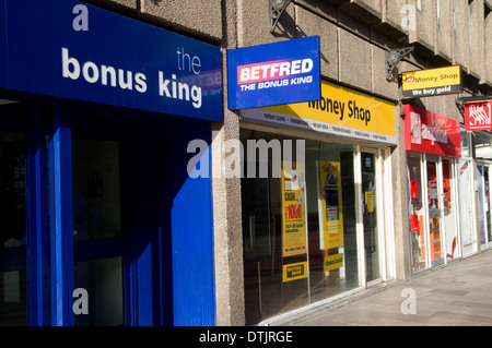 Bet Fred Betting Shop, Cardiff City Centre, Galles. Foto Stock