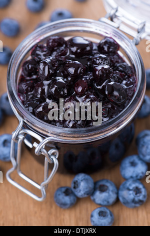 Marmellata di mirtilli Foto Stock