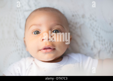 Close up baby boy del volto Foto Stock