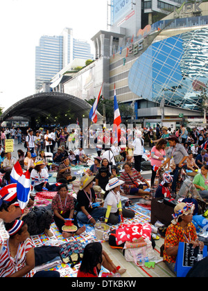 Protesta politica a Bangkok, Tailandia. Foto Stock