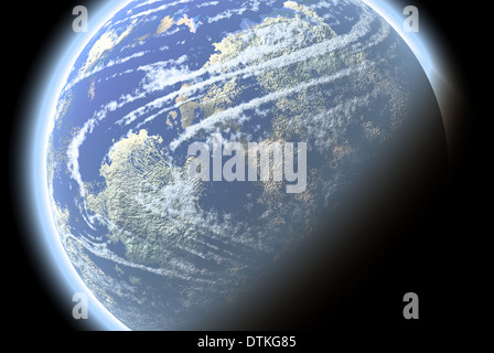 Il pianeta Terra nello spazio Foto Stock