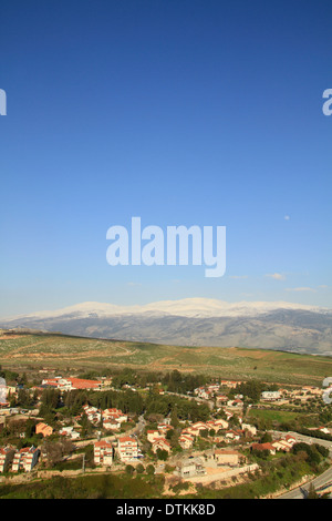 Israele, Galilea superiore, Metula dalla frontiera libanese Foto Stock