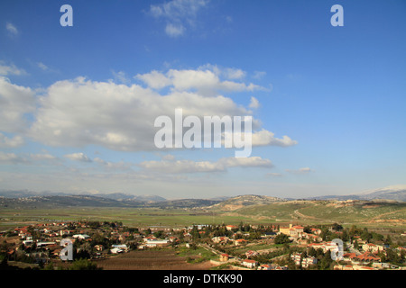 Israele, Galilea superiore, Metula dalla frontiera libanese Foto Stock