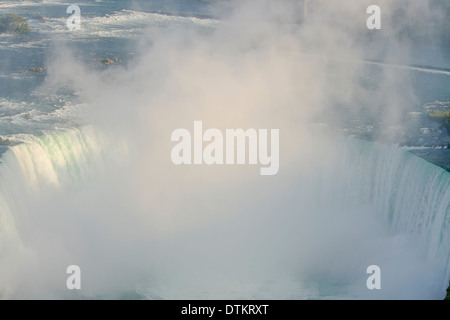 Cascate del Niagara vista dalla Torre Skylon piattaforme Foto Stock