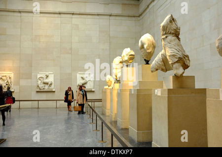 Marmi di Elgin/greca reperti romani presso il British Museum di Londra, Inghilterra Foto Stock