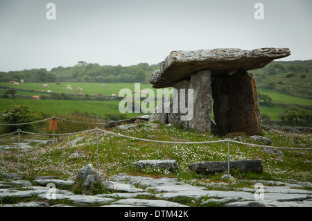 Poulnabrone Dolmen in County Clare, Irlanda Foto Stock