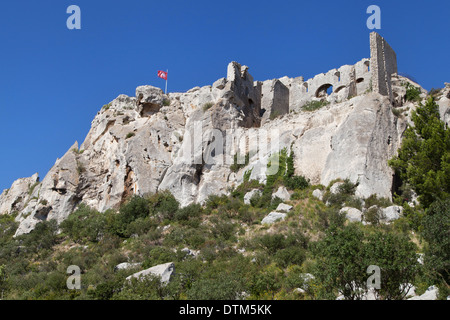 Rovine del Castello di Les Baux de Provence, Francia. Foto Stock