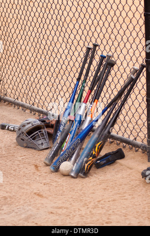 Le mazze da baseball. Foto Stock