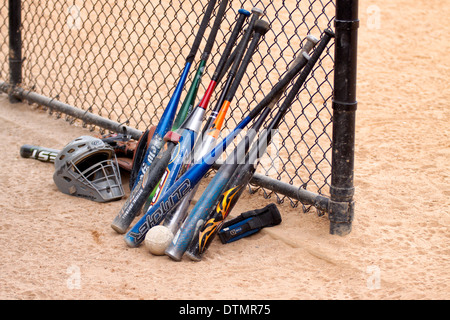 Le mazze da baseball. Foto Stock