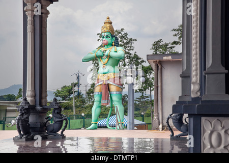 Hanuman statua a Hindu Sri Subramaniam tempio da Grotte Batu in Malesia Foto Stock