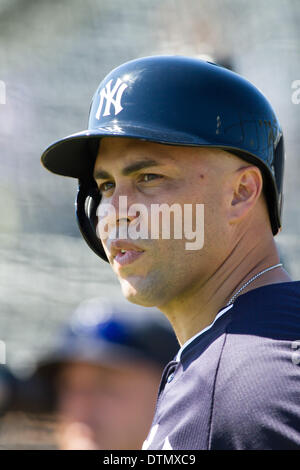 Tampa, Florida, Stati Uniti d'America. Xx Febbraio 2014. Carlos Beltran (Yankees) MLB : Carlos Beltran dei New York Yankees durante il primo giorno degli Yankees spring training camp di baseball a George M. Steinbrenner Field a Tampa, Florida, Stati Uniti . Credito: Thomas Anderson/AFLO/Alamy Live News Foto Stock