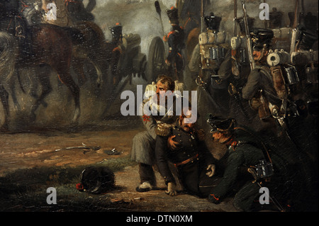 Nicolaas Pieneman (1809-1860). Netherlandish painter. La battaglia di Bautersem durante i dieci giorni della campagna 1833. Dettaglio. Foto Stock