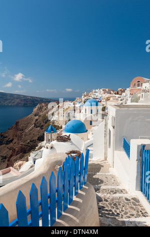 Sentiero in Oia Santorini Grecia Foto Stock