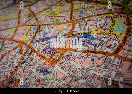 Mappa di Londra Foto Stock