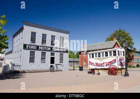 Michigan, Dearborn. Greenfield Village, Pietra Miliare Storica Nazionale. Ford Motor Company edificio. Foto Stock