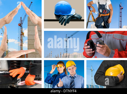 set di lavoratori Foto Stock