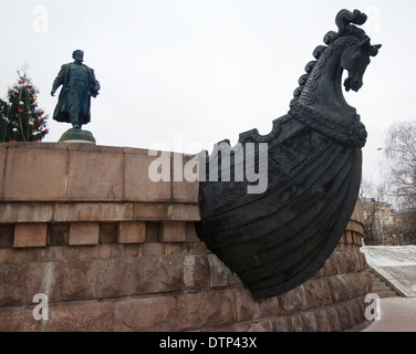 Monumento a Afanasy Nikitin a Tver, Russia Foto Stock