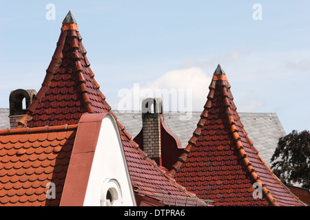 Tetti in Bad Kissingen Germania Foto Stock