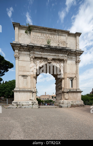 L'Arco di Tito, Foro Romano, Roma, Italia Foto Stock