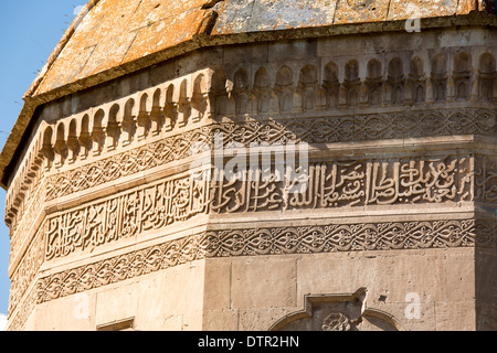 Dettaglio del Mausoleo di Halima Hatun, Gevash, Turchia Foto Stock