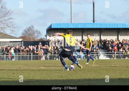 Gosport, Regno Unito. Il 22 febbraio, 2014. Gosport Borough v Havant & Waterlooville, Semi Finale, FA Trofeo, 22 febbraio 2014 (c) Paolo Gordon, Alamy Live News Foto Stock