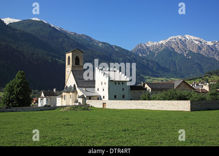 Convento benedettino di San Giovanni a Müstair, Svizzera Canton Grigioni, Müstair Valley Foto Stock