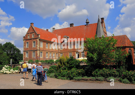 Castello Hulshoff, casa di nascita di Annette von Droste-Hulshoff, Havixbeck, Munsterland, Nord Reno-Westfalia, Germania Foto Stock