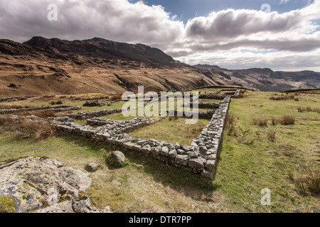 Hardknott Fort, Hardknott Pass, Cumbria, Inghilterra Foto Stock