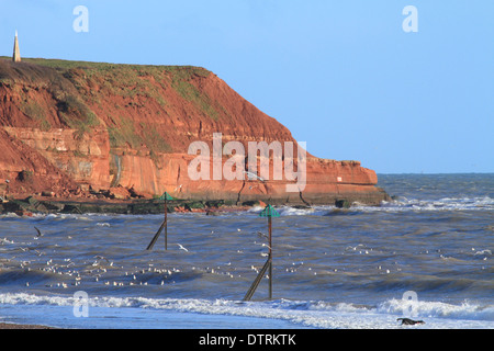 Vista invernale, Orcombe Point, Exmouth, East Devon, Regno Unito Foto Stock