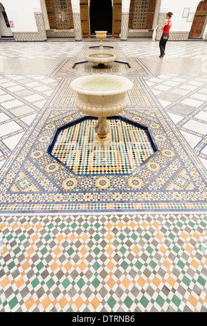 Interno del Museo di Marrakech (Musée de Marrakech) a Marrakech, Marocco. Foto Stock