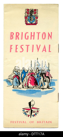 Copertina del libro guida per il 1951 al Festival di Brighton - parte di quest'anno del Festival della Bretagna celebrazioni Foto Stock