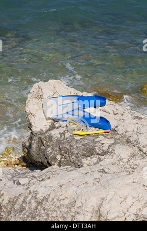 Lo snorkeling maschera e pinne Foto Stock