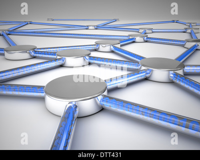 Il collegamento web 3d immagine astratta Foto Stock