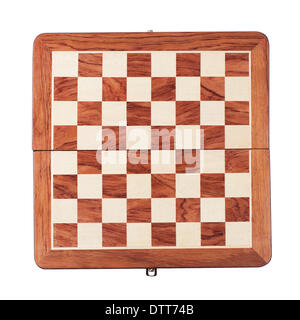 Scacchiera isolate su sfondo bianco Foto Stock